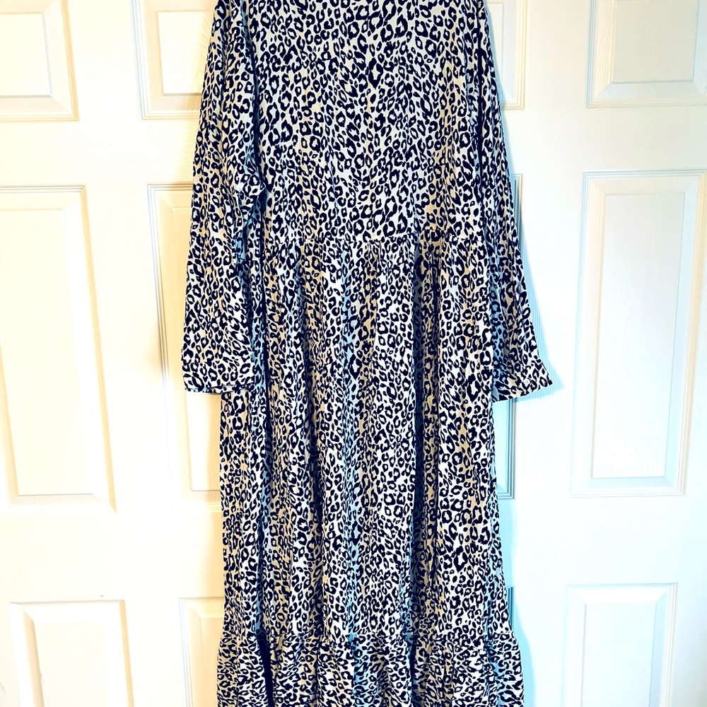 Anthropologie Mare Mare Maxi Dress in Black and White Leopard Print - Picture 3 of 6